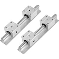 2 Piezas Sbr12 200 mm Guía de Deslizamiento Lineal Barra de Eje + 4 Piezas Sbr12uu Bloque de Rodamientos CNC Partes
